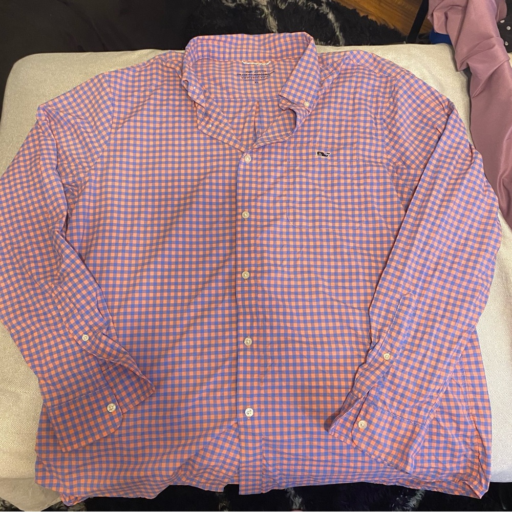 Vineyard Vines gingham button-down shirt